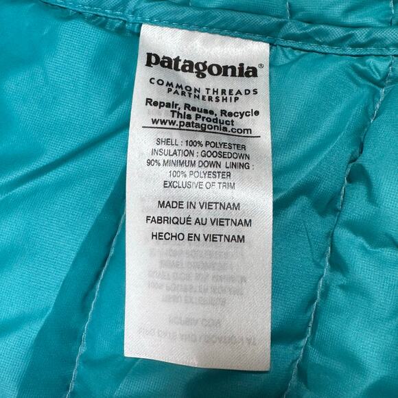 NWT Patagonia Women’s Puffer Vest Large 800 Fill Goose  Down Gray Blue - Picture 5 of 6